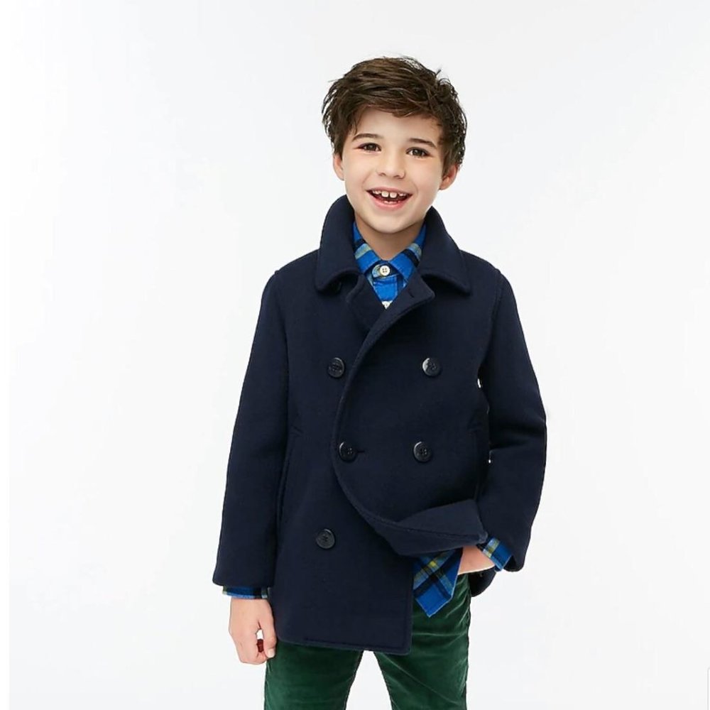 Brian Mathews Boys Toddler Wool Pea Coat Sz 3T